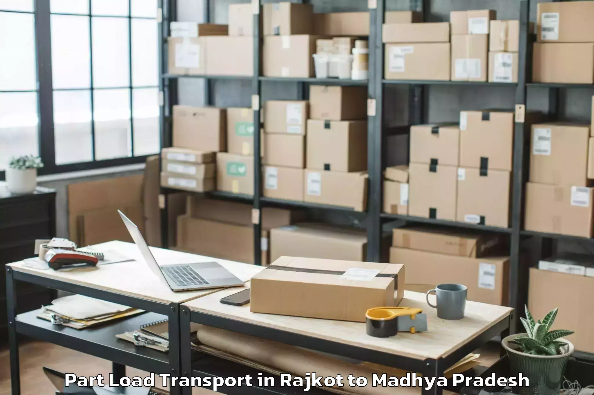 Reliable Rajkot to Ashoknagar Part Load Transport